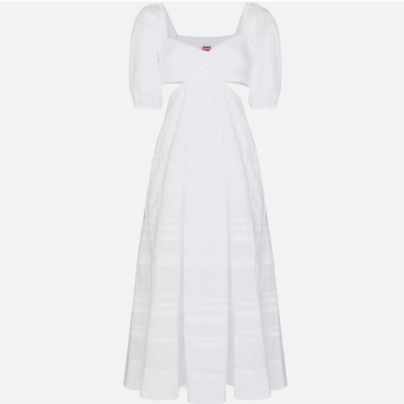 STAUD Cut-Out Tiered Midi Dress - Picture 4 of 10